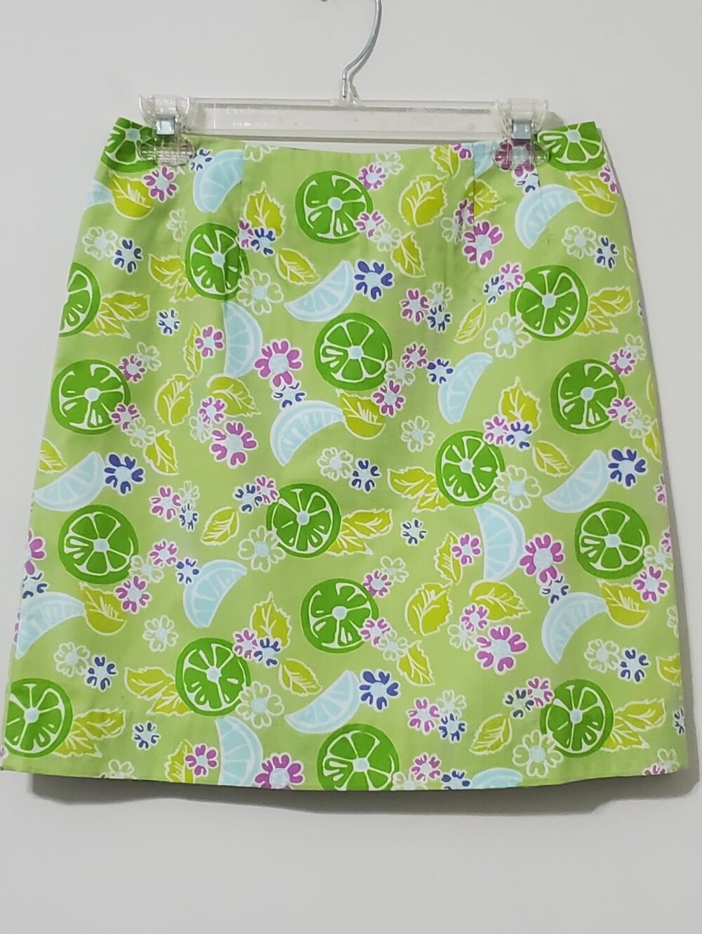 Lilly Pulitzer Lime Twist White Label A-Line Mini Skirt Size 6